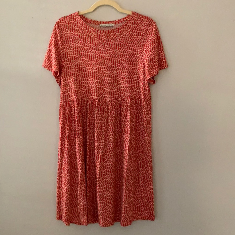 Pull&Bear Red Floral Dress